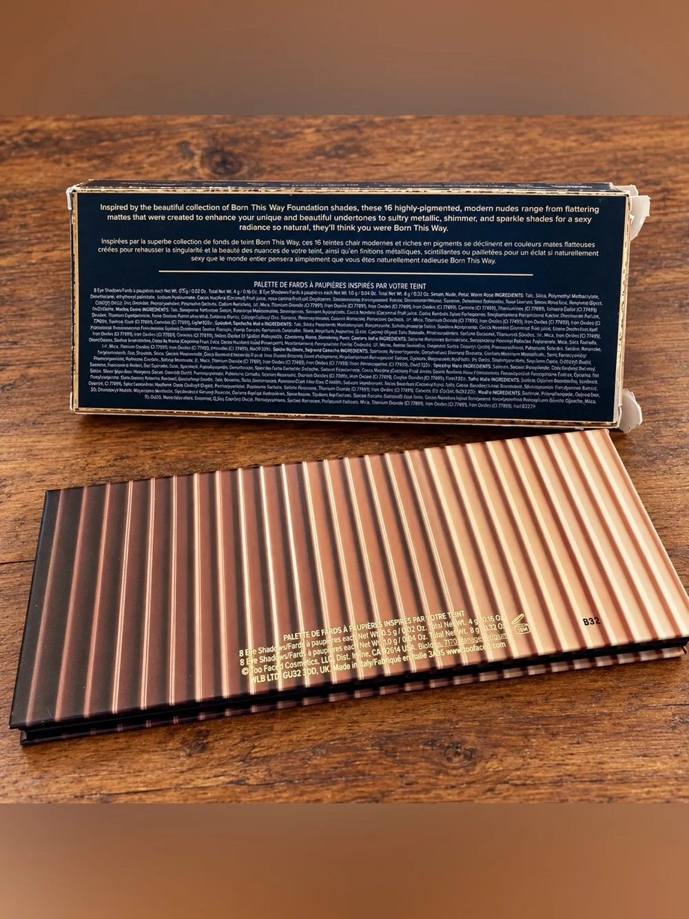 Too Faced Natural Nudes Eyeshadow Palette — Rose Gold, Peach, Warm Brown, Bronze